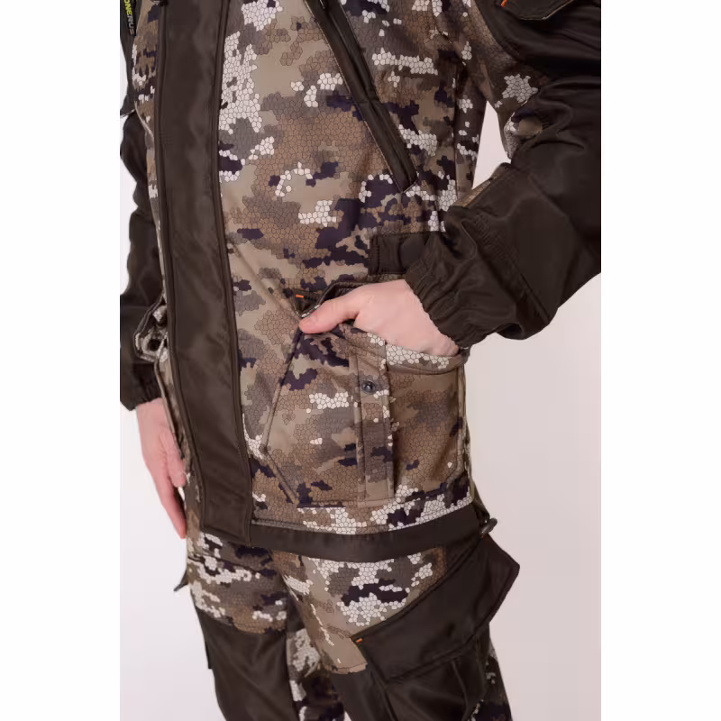 Костюм мужской OneRus Горный -5, ткань Полофлис, бежевый камуфляж/коричневый, размер 48-50 (M), 170-176 см