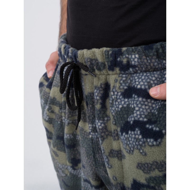 Костюм мужской OneRus Лис, флис, серый/бежевый камуфляж, размер 48-50 (M), 182-188 см