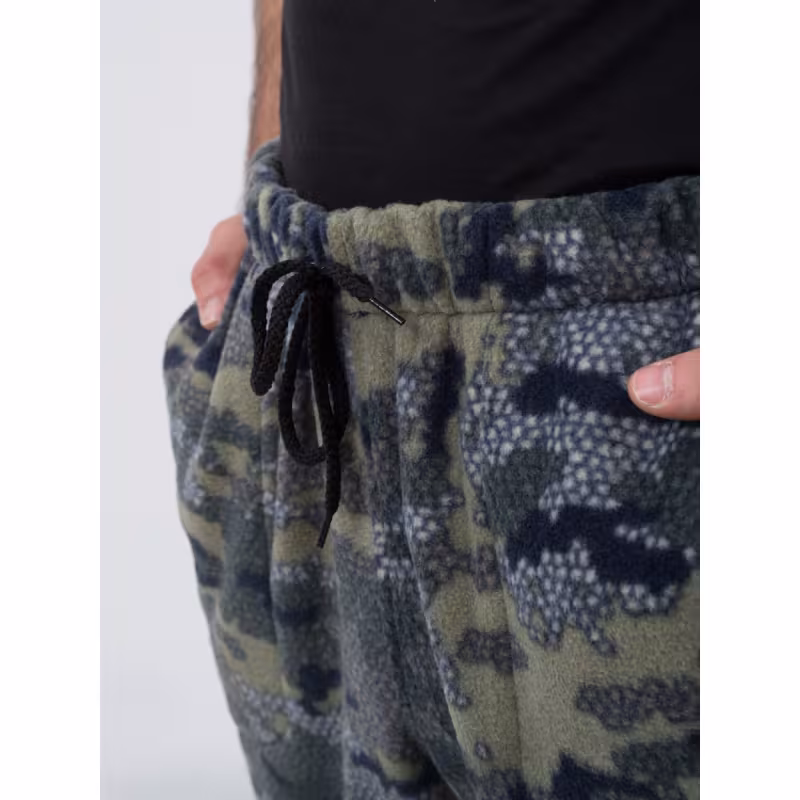 Костюм мужской OneRus Лис, флис, серый/бежевый камуфляж, размер 52-54 (L), 170-176 см