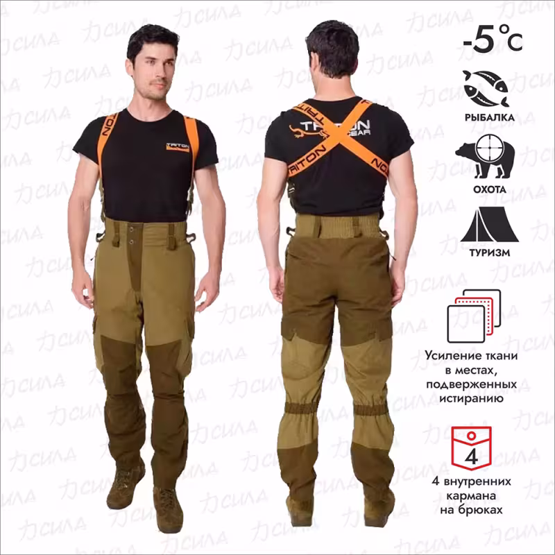 Костюм мужской Triton Gear Gorka PRO -5, ткань Venandi, хаки, размер 52-54 (L), 182-188 см