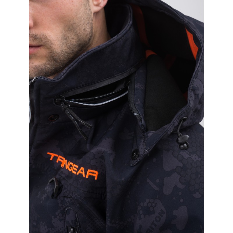 Костюм мужской Triton Gear PRO -5 2022, ткань Софтшелл, серый/черный камуфляж, размер 48-50, 170-176 см 