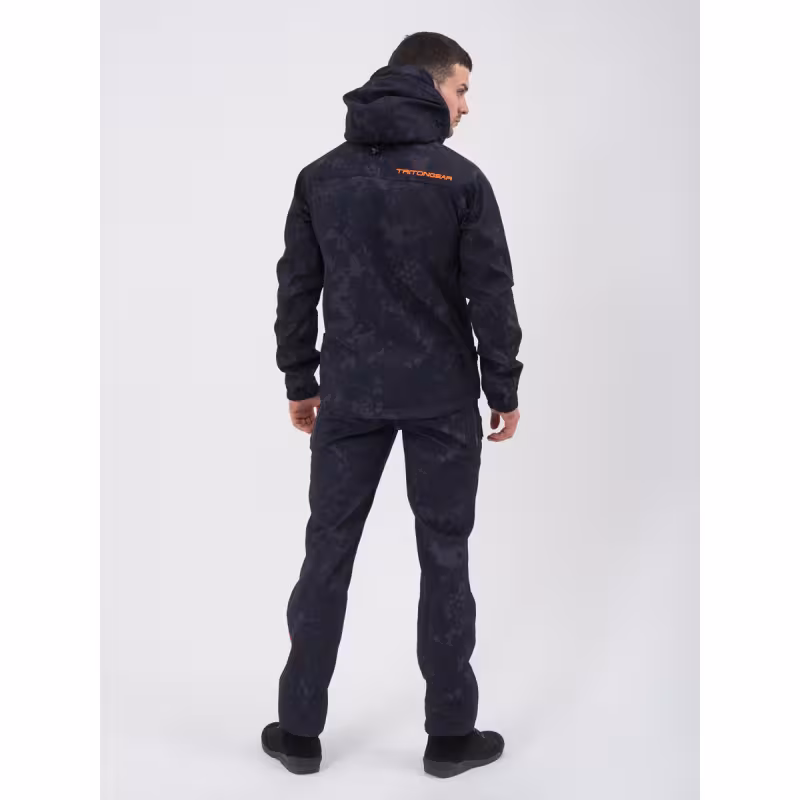 Костюм мужской Triton Gear PRO -5 2022, ткань Софтшелл, серый/черный камуфляж, размер 56-58, 170-176 см 