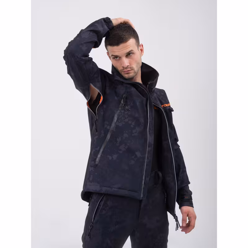 Костюм мужской Triton Gear PRO -5 2022, ткань Софтшелл, серый/черный камуфляж, размер 56-58, 182-188 см 