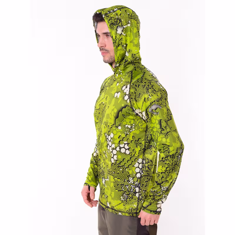 Джерси с капюшоном мужское Triton Gear TRITONGEAR, ткань Фабрикс, салатовый, размер M