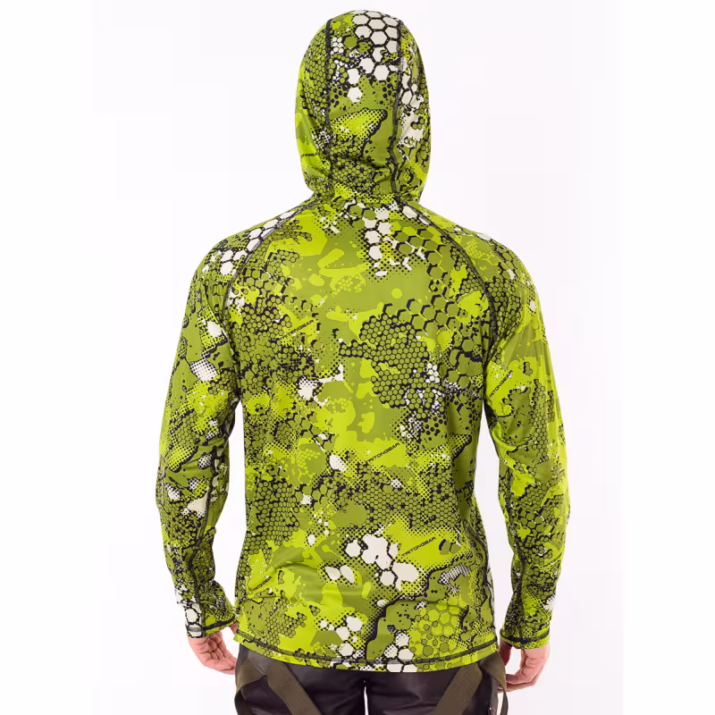 Джерси с капюшоном мужское Triton Gear TRITONGEAR, ткань Фабрикс, салатовый, размер XL