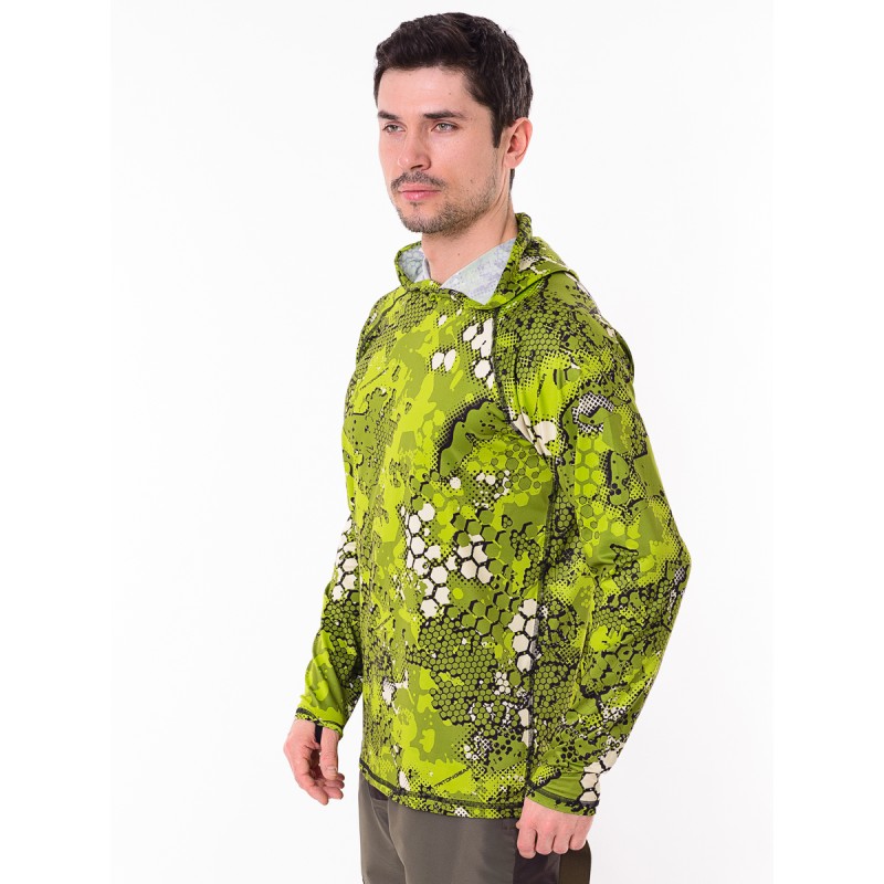 Джерси с капюшоном мужское Triton Gear TRITONGEAR, ткань Фабрикс, салатовый, размер XXL