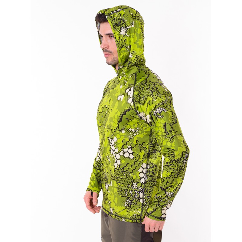 Джерси с капюшоном мужское Triton Gear TRITONGEAR, ткань Фабрикс, салатовый, размер XXL