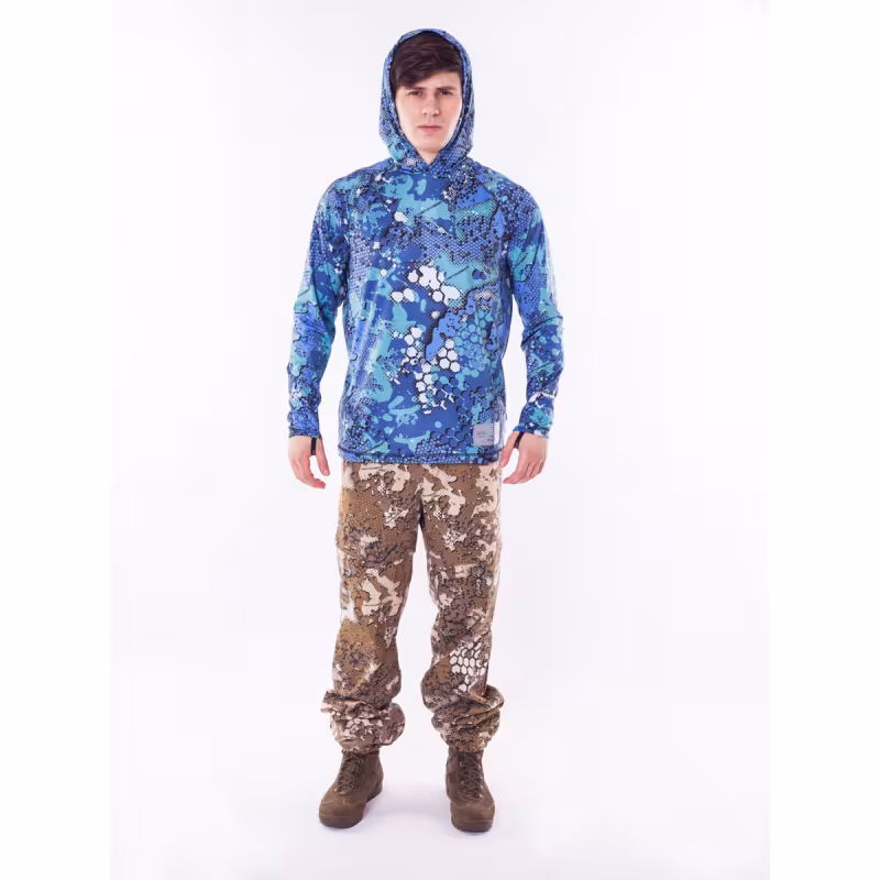 Джерси с капюшоном мужское Triton Gear TRITONGEAR, ткань Фабрикс, синий, размер XL