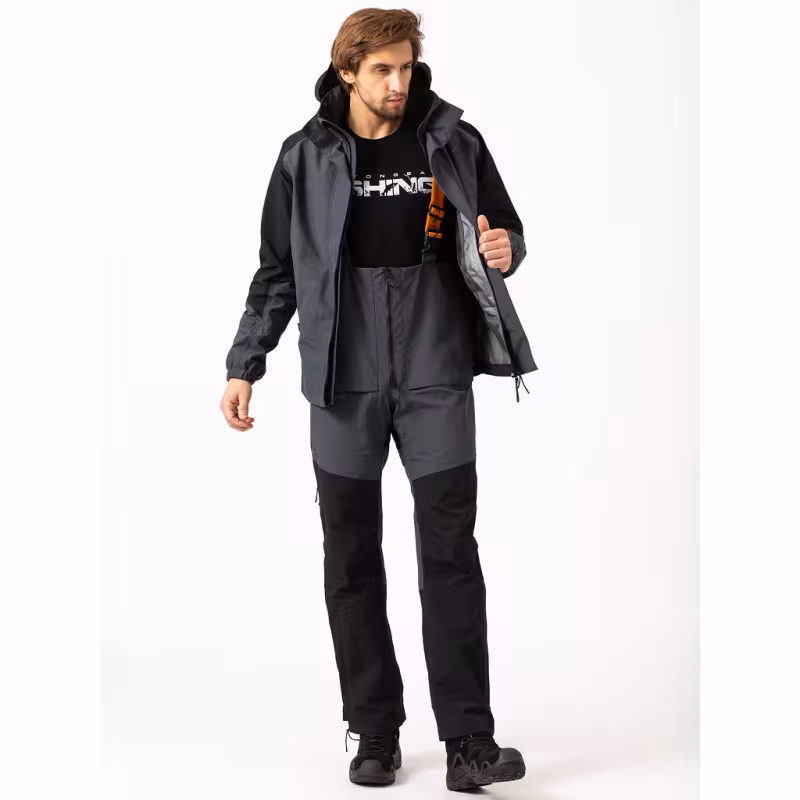 Костюм мужской Triton Gear PRO Angler 2022, ткань Таслан, серый/черный, размер 48-50, 170-176 см