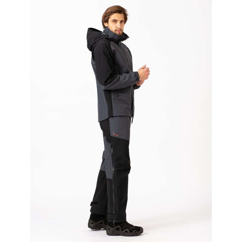 Костюм мужской Triton Gear PRO Angler 2022, ткань Таслан, серый/черный, размер 48-50, 182-188 см