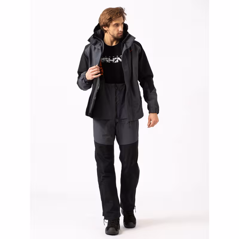 Костюм мужской Triton Gear PRO Angler 2022, ткань Таслан, серый/черный, размер 52-54, 170-176 см