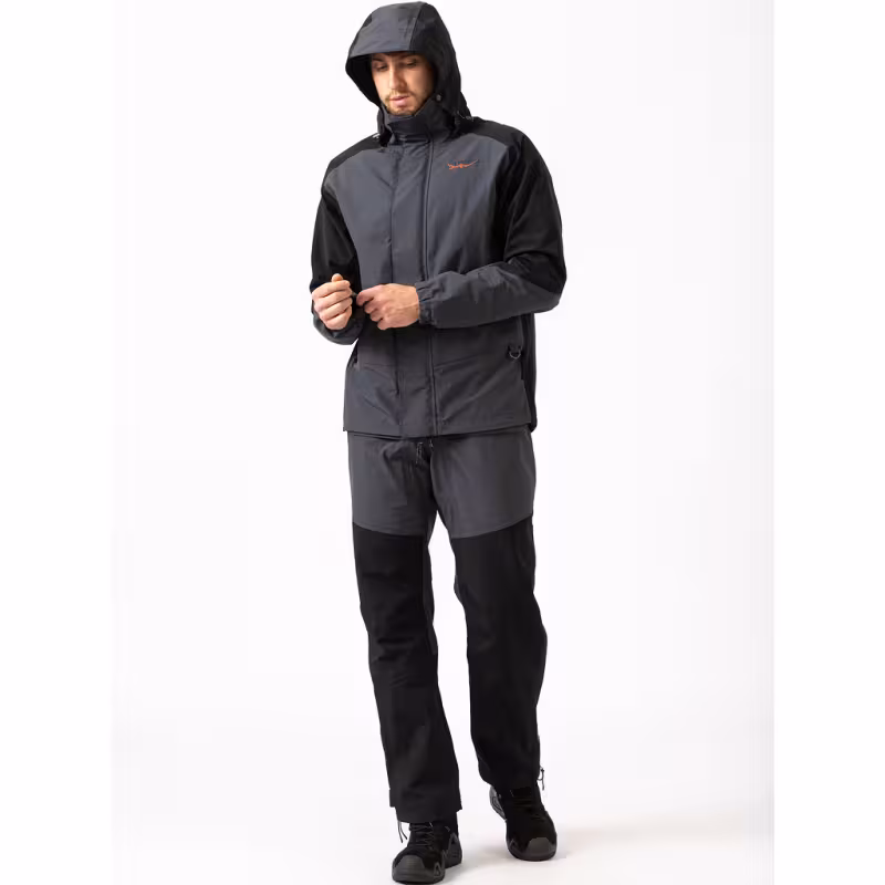 Костюм мужской Triton Gear PRO Angler 2022, ткань Таслан, серый/черный, размер 60-62, 182-188 см