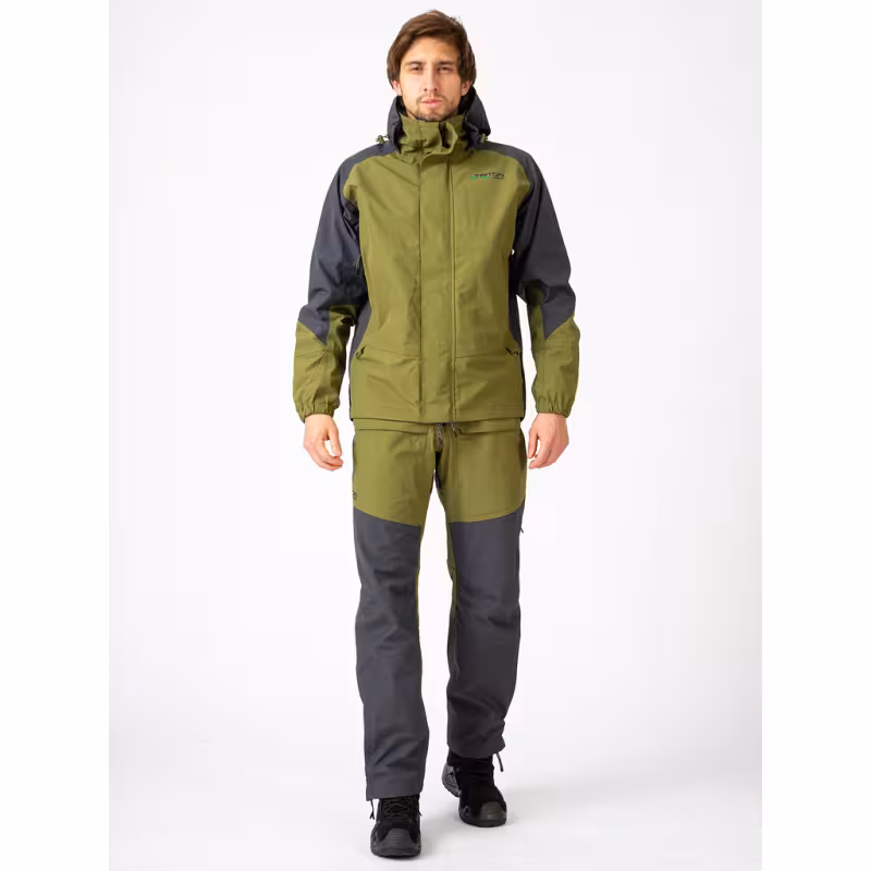 Костюм мужской Triton Gear PRO Angler 2022, ткань Таслан, хаки/серый, размер 52-54, 170-176 см