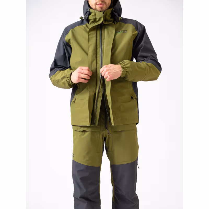 Костюм мужской Triton Gear PRO Angler 2022, ткань Таслан, хаки/серый, размер 60-62, 182-188 см