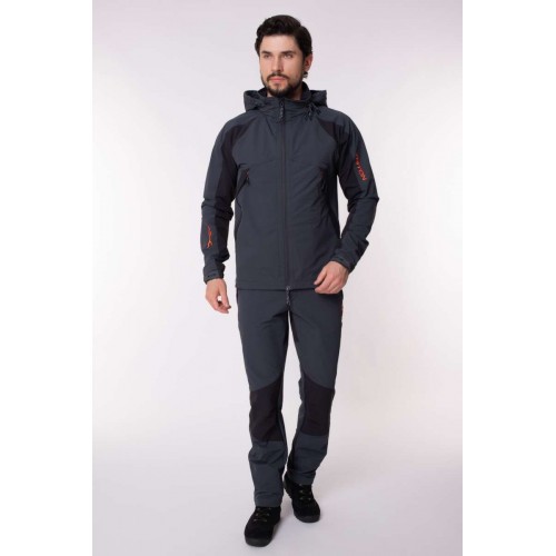 Костюм мужской Triton Gear Reptil, ткань SoftShell APEX, серый/черный, размер 60-62 (XXL), 182-188 см