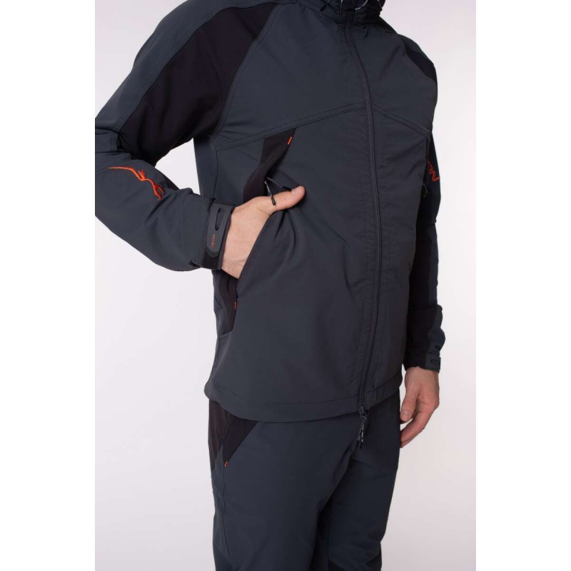 Костюм мужской Triton Gear Reptil, ткань SoftShell APEX, серый/черный, размер 60-62 (XXL), 182-188 см