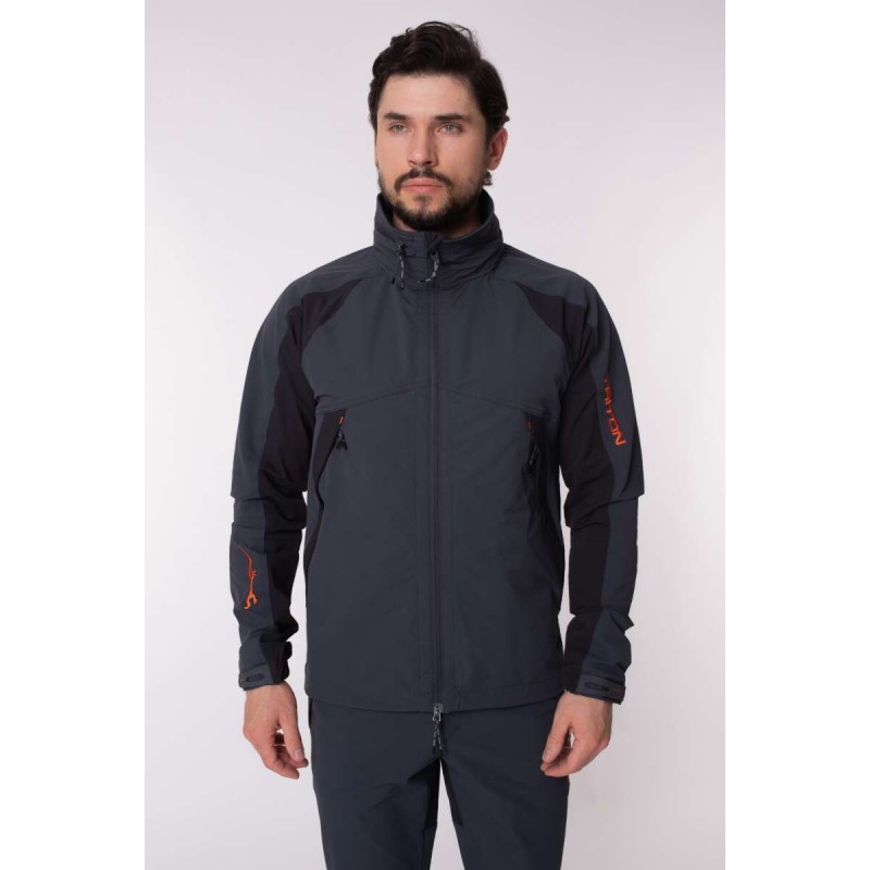 Костюм мужской Triton Gear Reptil, ткань SoftShell APEX, серый/черный, размер 60-62 (XXL), 182-188 см