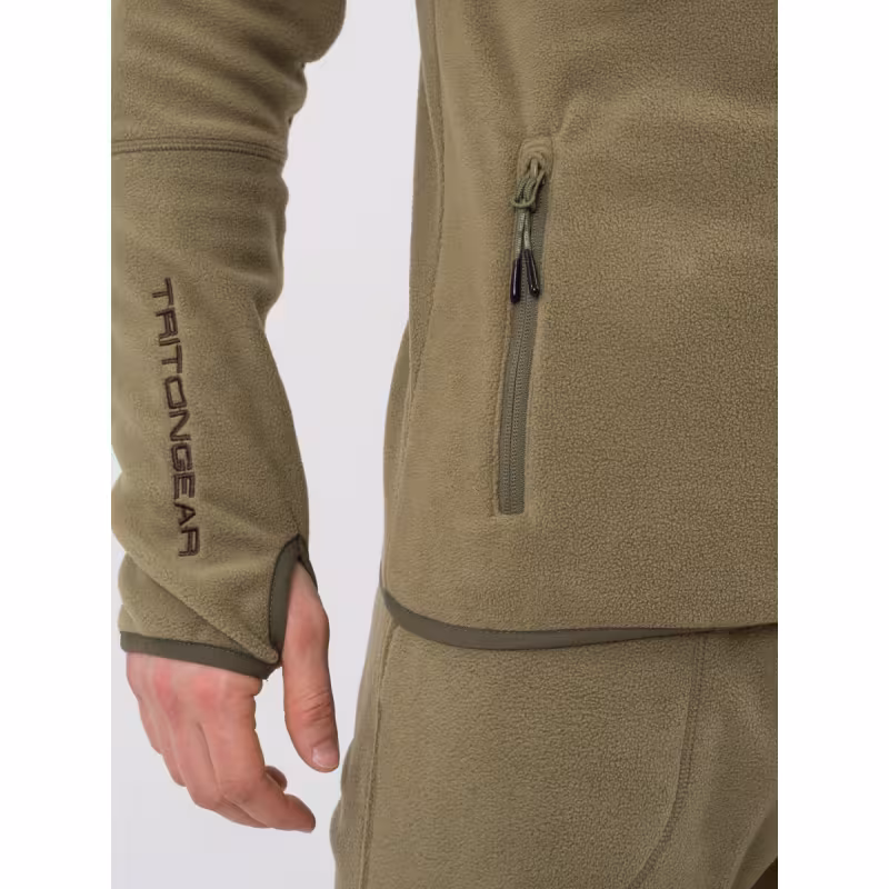 Костюм мужской Triton Gear Рич, флис, хаки, размер 52-54, 182-188 см