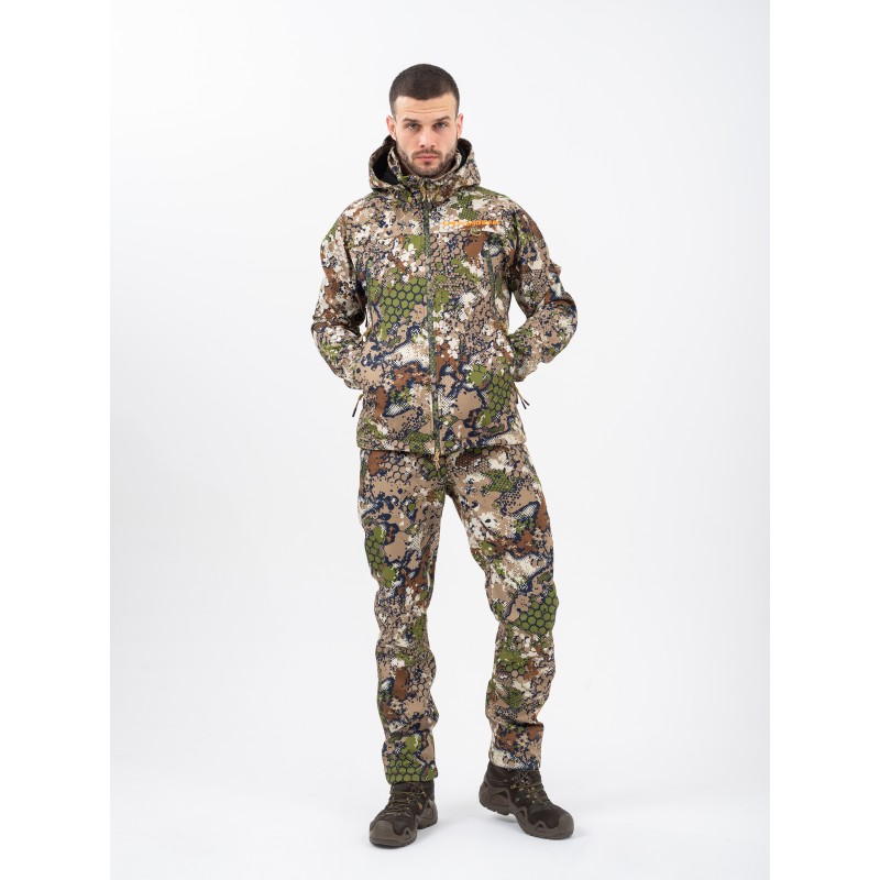 Костюм мужской Triton Gear PRO -5, ткань Софтшелл, принт Forest Green, размер 56-58 (XL), 170-176 см