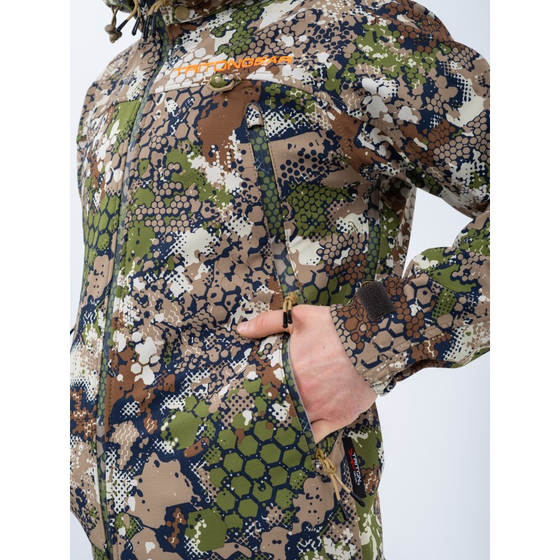 Костюм мужской Triton Gear PRO -5, ткань Софтшелл, принт Forest Green, размер 56-58 (XL), 170-176 см