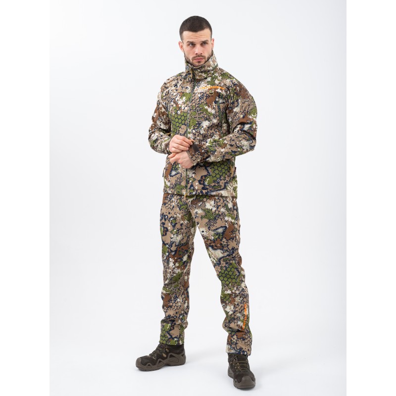 Костюм мужской Triton Gear PRO -5, ткань Софтшелл, принт Forest Green, размер 56-58 (XL), 170-176 см