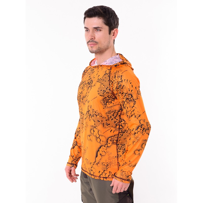 Джерси с капюшоном мужское Triton Gear TRITONGEAR, ткань Фабрикс, оранжевый, размер L
