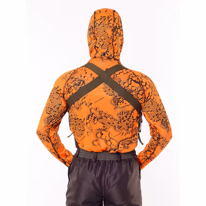 Джерси с капюшоном мужское Triton Gear TRITONGEAR, ткань Фабрикс, оранжевый, размер XXXL