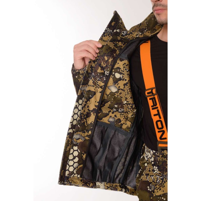 Костюм мужской Triton Craft PRO -5, ткань Вилтекс, бежевый камуфляж, размер 60-62 (XXL), 170-176 см