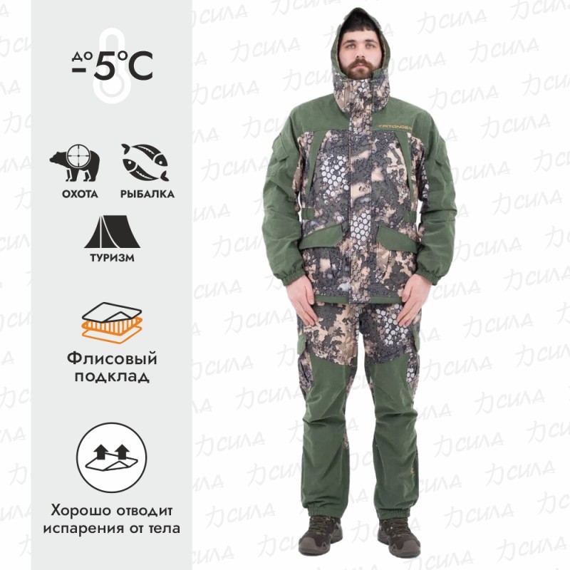 Костюм мужской Triton Gear Gorka PRO -5, ткань Алова, зеленый/песок, размер 60-62, 170-176 см