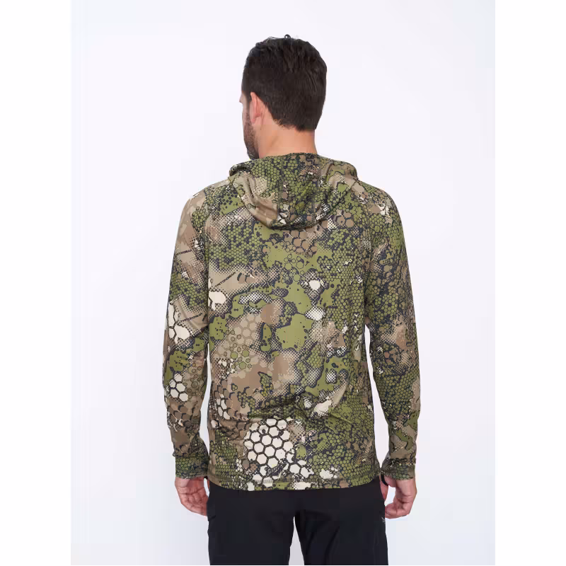 Джерси с капюшоном мужское Triton Gear, ткань Fabreex, принт Green Line, размер M