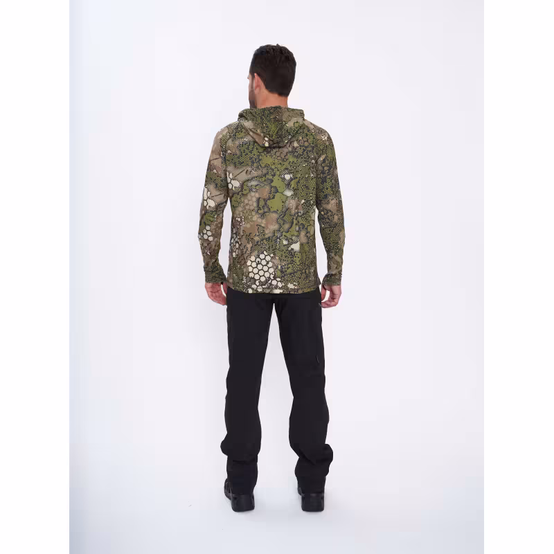 Джерси с капюшоном мужское Triton Gear, ткань Fabreex, принт Green Line, размер L