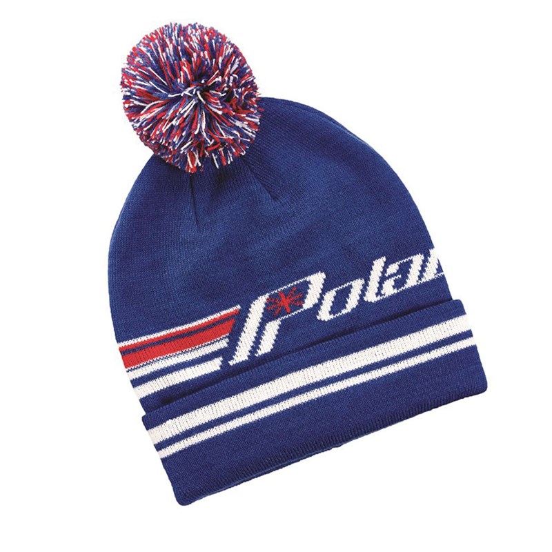 Шапка с помпоном Polaris Knit Retro Cuff Beanie Blue, акрил, синий, размер универсальный