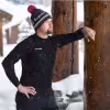 Шапка с помпоном Polaris Knit Retro Cuff Beanie Black, акрил, черный, размер универсальный