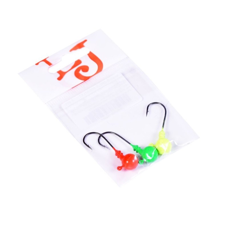 Джиг/головка Lucky John Ball Mix1, 08гр, крючок BN 001/0, 3шт