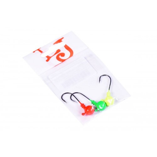 Джиг/головка Lucky John Ball Mix1, 10гр, крючок BN 002/0, 3шт.