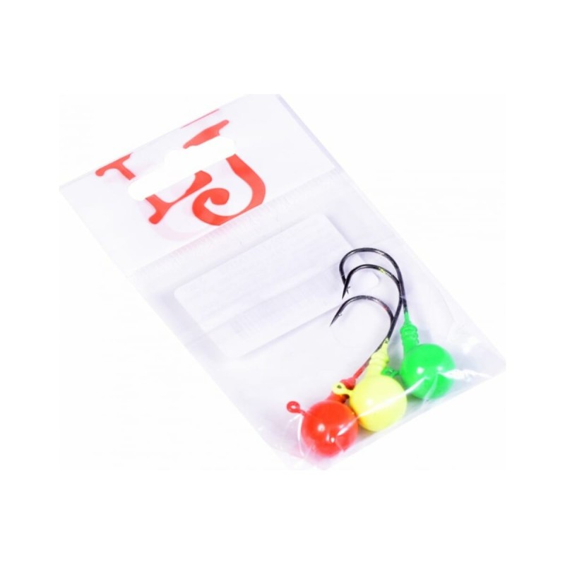 Джиг/головка Lucky John Ball Mix1, 12гр, крючок BN 002/0, 3шт