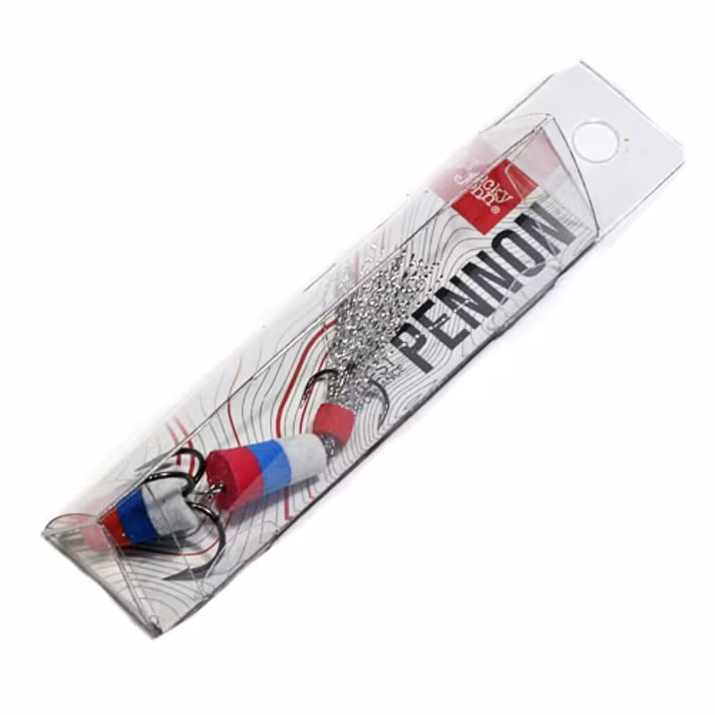 Приманка джиговая Lucky John Pennon 130, цвет белый/красный/белый 