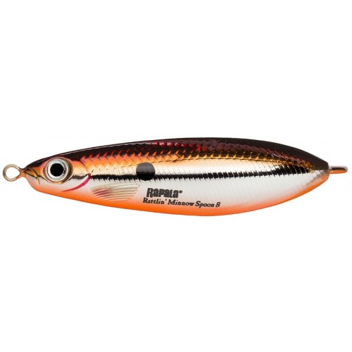 Блесна незацепляйка Rapala Rattlin' Minnow Spoon 08 /SBR