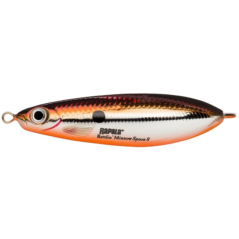 Блесна незацепляйка Rapala Rattlin' Minnow Spoon 08 /SBR