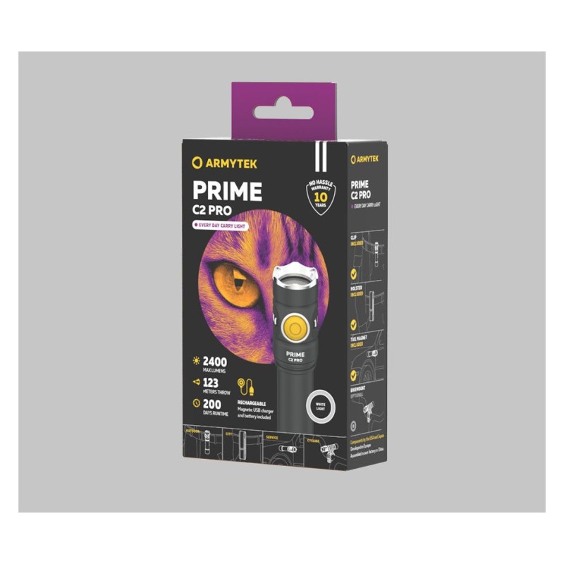 Фонарь универсальный Armytek Prime C2 Pro Magnet USB, 2400 Лм