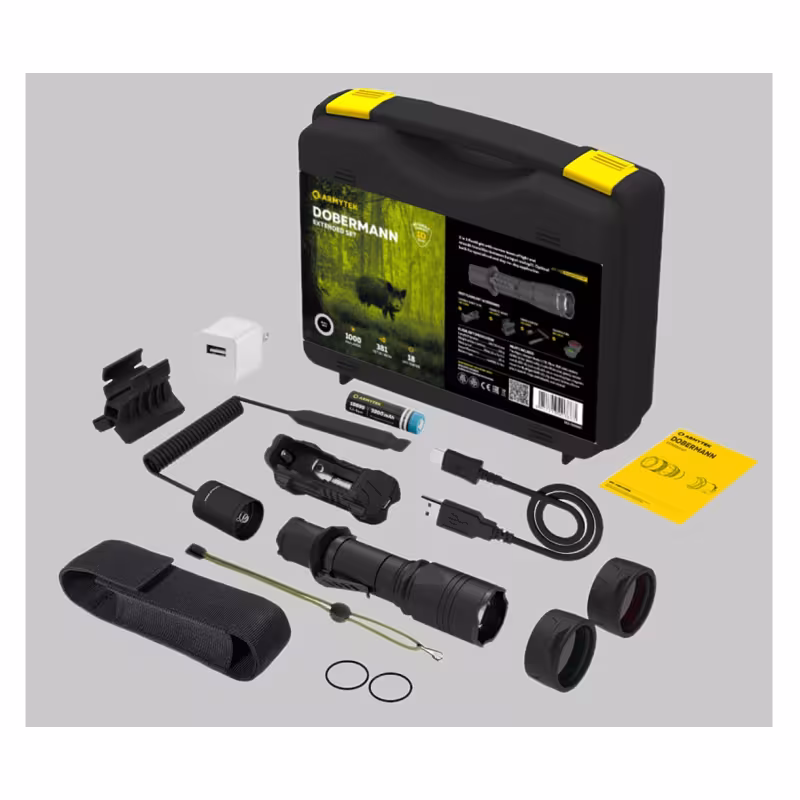 Фонарь тактический Armytek Dobermann Extended Set White F02005C, 1000 лм