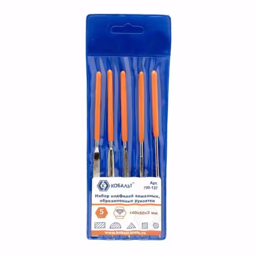 Набор алмазных надфилей Кобальт 790-137, 5 шт
