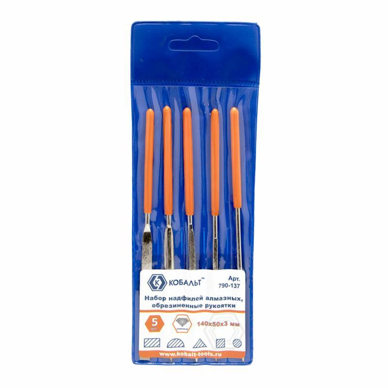 Набор алмазных надфилей Кобальт 790-137, 5 шт