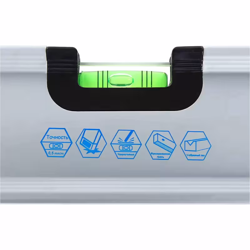 Уровень строительный пузырьковый Кобальт Экстра 243-301, 1200 мм