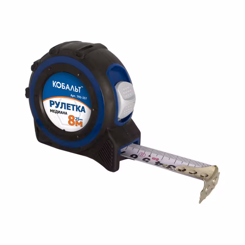 Рулетка строительная Кобальт Медиана 791-257, 8м x 25мм