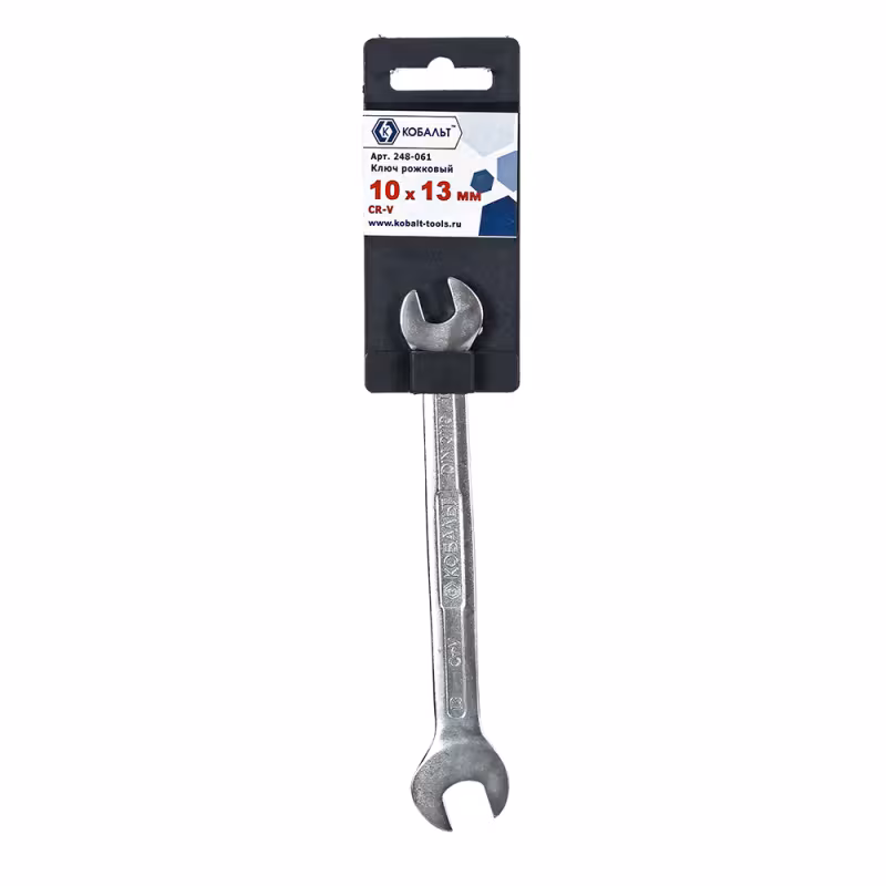 Ключ рожковый 10x13 мм Кобальт 248-061