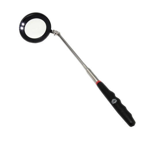 Зеркало инспекционное телескопическое Кобальт 918-207, 280 - 870 мм, 75 мм,  LED фонарик