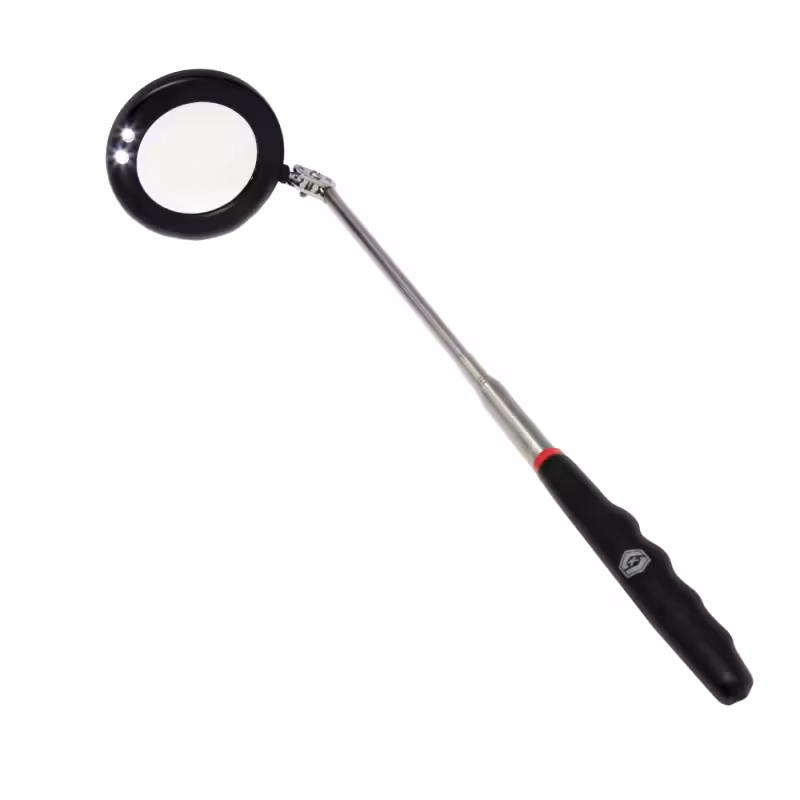 Зеркало инспекционное телескопическое Кобальт 918-207, 280 - 870 мм, 75 мм,  LED фонарик