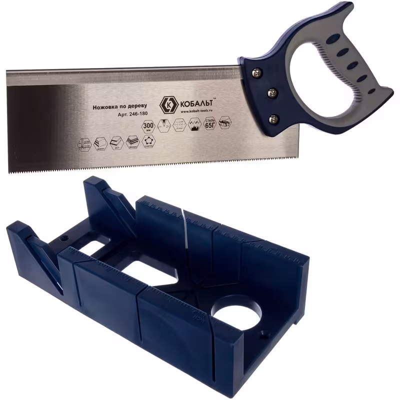 Ножовка по дереву со стуслом Кобальт 246-180, 300 мм