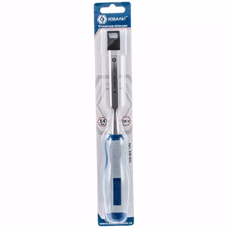 Стамеска плоская Кобальт 245-541, 14 мм